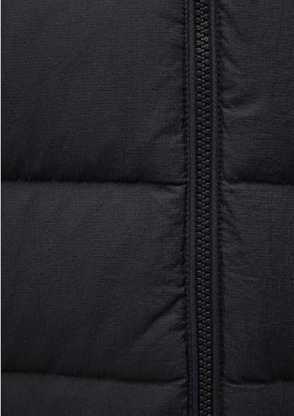 Kuş Tüyü Siyah Şişme Mont 0110193-71379