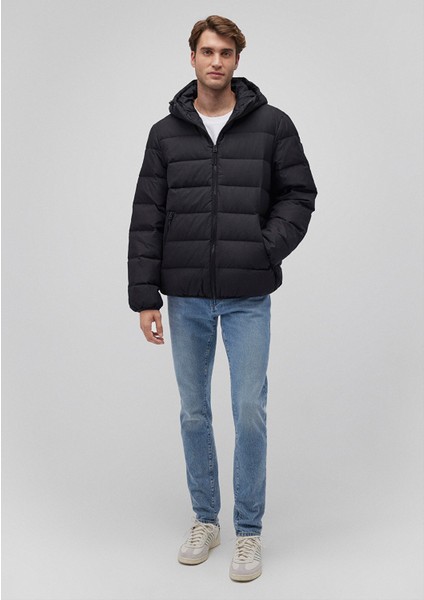 Kuş Tüyü Siyah Şişme Mont 0110193-71379