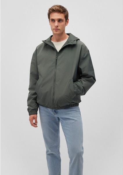 Kapüşonlu Haki Ceket 0110234-71598
