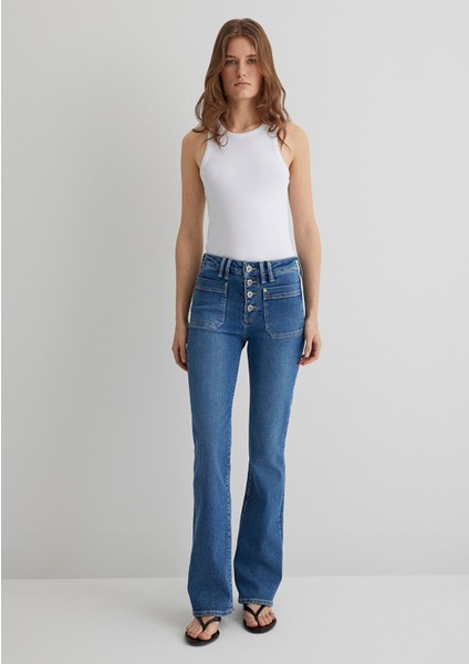 Sierra Gold Premium Indigo Mavisi Jean Pantolon 1010578-86457