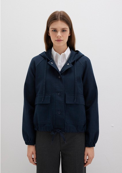 Kapüşonlu Lacivert Ceket 110775-82906