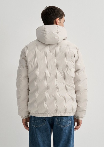 Kapüşonlu Bej Ceket 0110368-70144