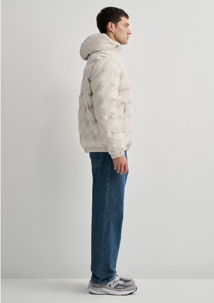 Kapüşonlu Bej Ceket 0110368-70144