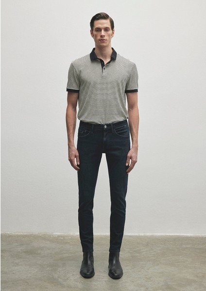 James Lux Black Puslu Koyu Mavi Jean Pantolon 0042486543