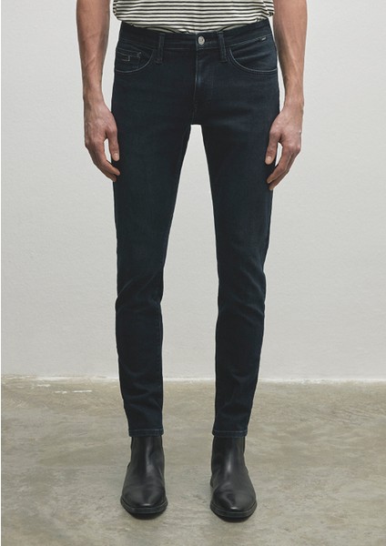 James Lux Black Puslu Koyu Mavi Jean Pantolon 0042486543