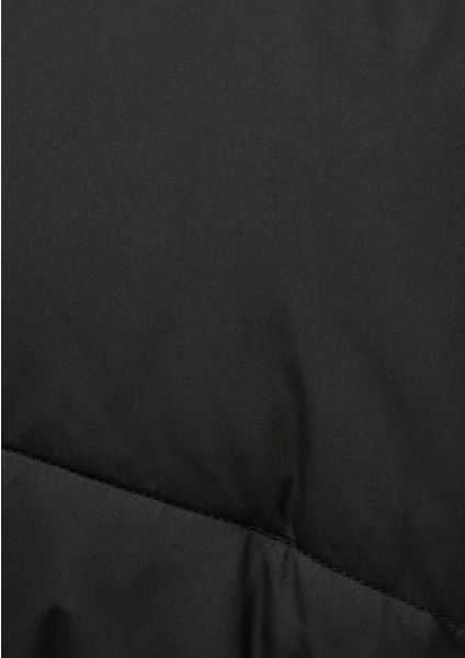 Kapüşonlu Siyah Şişme Mont 1110045-900