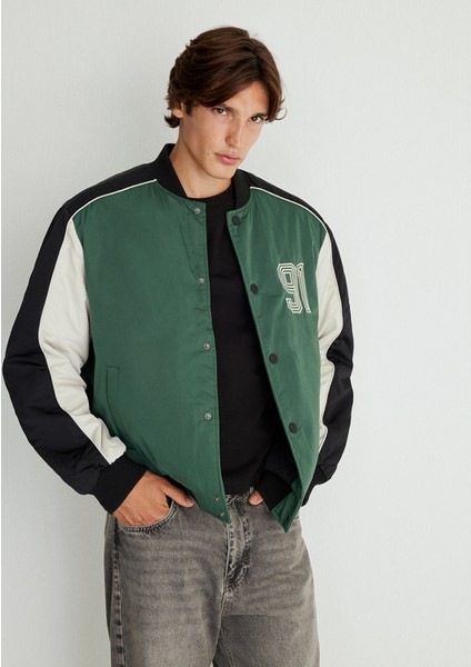 MVJNS Baskılı Yeşil Kolej Ceket 0110230-71894