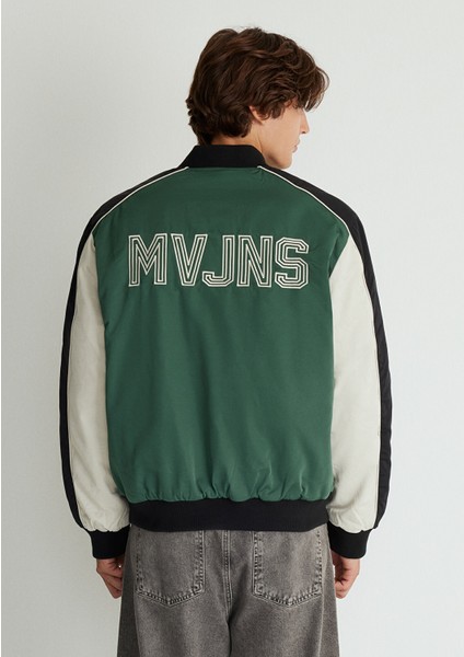 MVJNS Baskılı Yeşil Kolej Ceket 0110230-71894