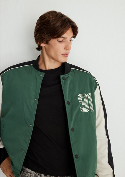 MVJNS Baskılı Yeşil Kolej Ceket 0110230-71894