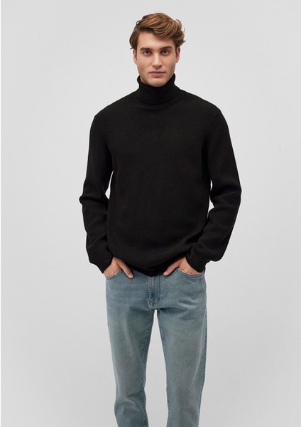 Boğazlı Siyah Kazak 0710196-900