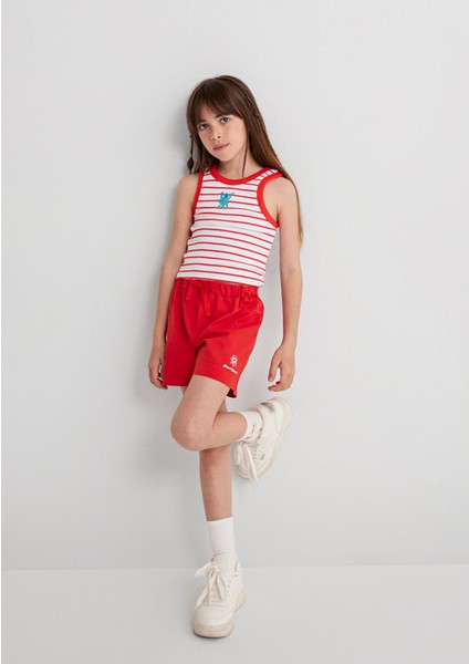 Mavi Jeans Baskılı Kırmızı Şort 7410007-84531