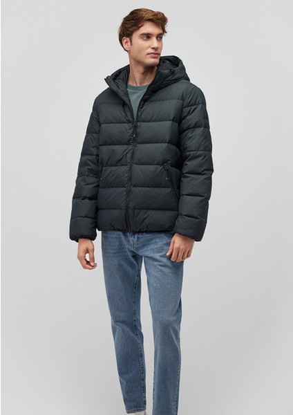 Kuş Tüyü Yeşil Şişme Mont 0110193-71539