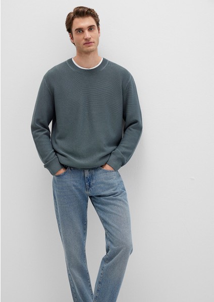 Bisiklet Yaka Yeşil Kazak 0710197-80889