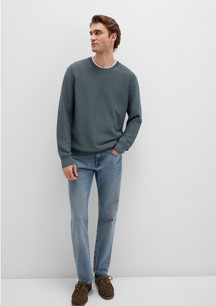 Bisiklet Yaka Yeşil Kazak 0710197-80889