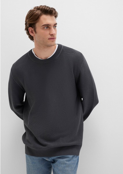 Bisiklet Yaka Antrasit Kazak 0710197-80106