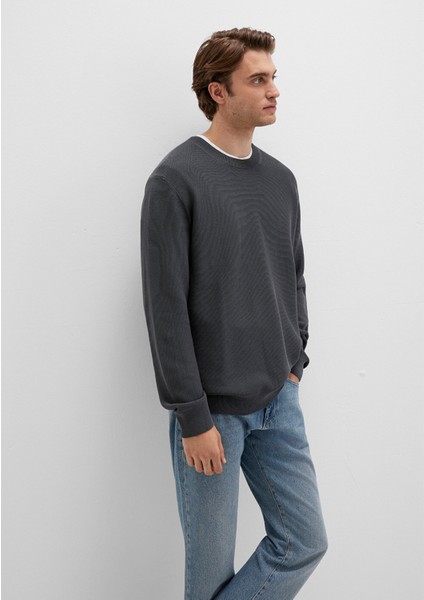 Bisiklet Yaka Antrasit Kazak 0710197-80106