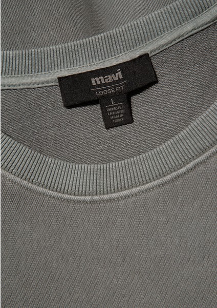 Sırt Detaylı Gri Sweatshirt 0S10248-85485