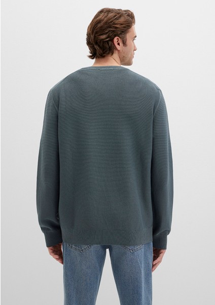 Bisiklet Yaka Yeşil Kazak 0710197-80889