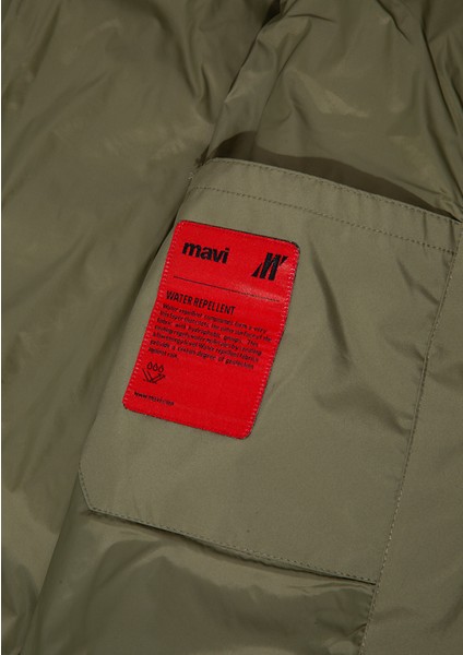 Kapüşonlu Haki Ceket 0110368-71559