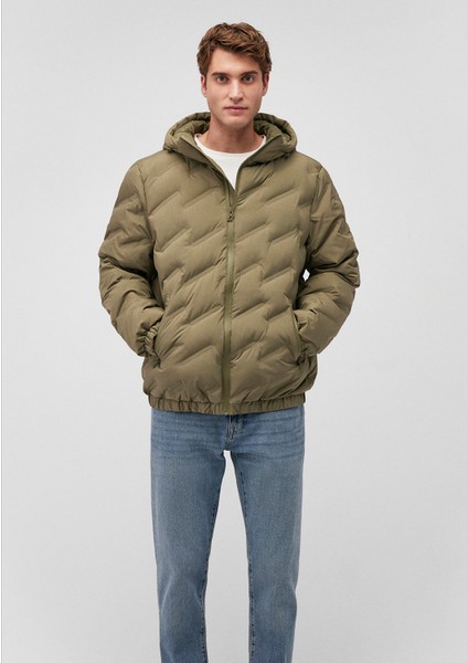 Kapüşonlu Haki Ceket 0110368-71559