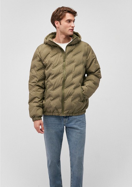 Kapüşonlu Haki Ceket 0110368-71559