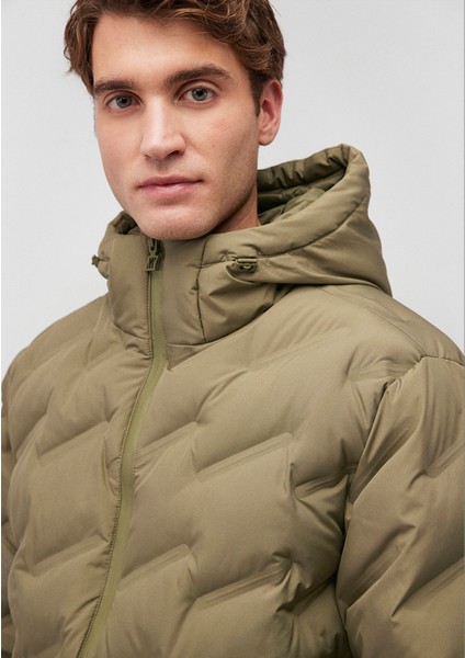 Kapüşonlu Haki Ceket 0110368-71559
