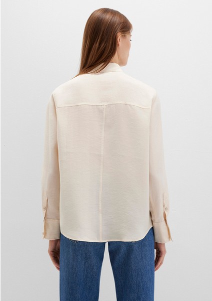 Bej Tencel Tm Liyosel Gömlek 1211373-70005