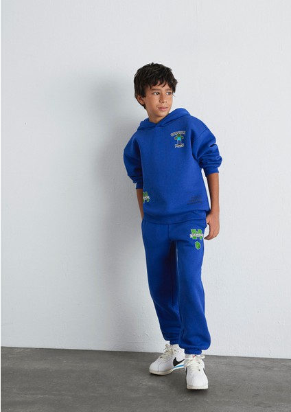 Minecraft Baskılı Mavi Eşofman Altı 6010027-70896