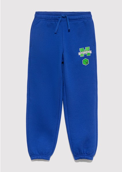 Minecraft Baskılı Mavi Eşofman Altı 6010027-70896