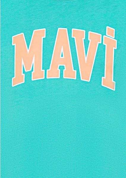 Mavi Logo Baskılı Yeşil Tişört 7610109-71724