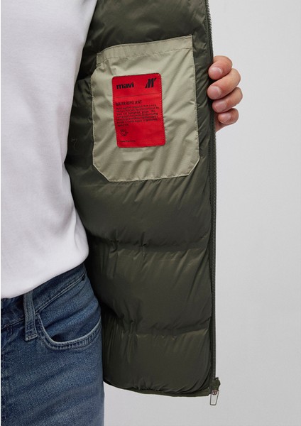 Su İtici Yeşil Şişme Mont 0110354-71481