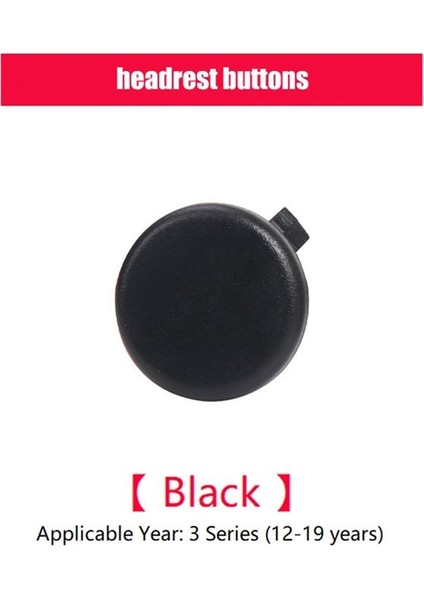 52107362623 Araba Arka Koltuk Başlık Düğmesi Düğmesi Bmw 3 Serisi F30 2012-2019 Siyah Için (Yurt Dışından)