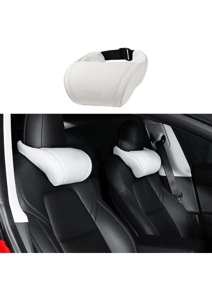 2x Araba Koltuk Başlık Boyun Yastığı Tesla Için Konforlu Bellek Köpüğü Model x Y S 3 Aksesuar Beyaz (Yurt Dışından) modelleri