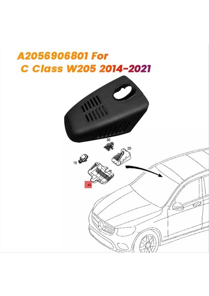 Araba Iç C-Pillar N/s Cover A2056906801 Mercedes Benz C Sınıfı W205 2014-2021 Siyah (Yurt Dışından) fırsatları