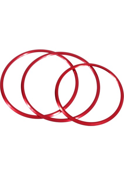 Abs Krom Gösterge Tablosu Klima Havalandırma Döşeme Çıkartmaları 3 Pcs Araç Koltuğu Ayarlama Anahtarı Düğme Halkası Kapak Kırmızı (Yurt Dışından) fiyatları