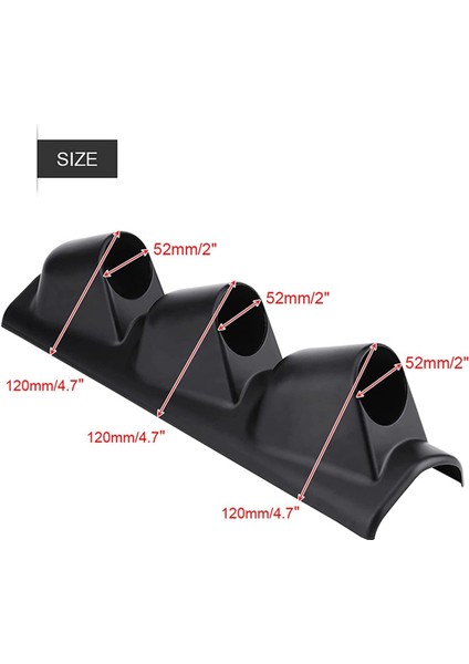 Evrensel 52MM 2 Inç Metre Gösterge Sütun Montaj Pod Tutucu Braket Kapak Araba Otomatik Tekne Motosikleti (Üçlü Delikler) (Yurt Dışından) modelleri