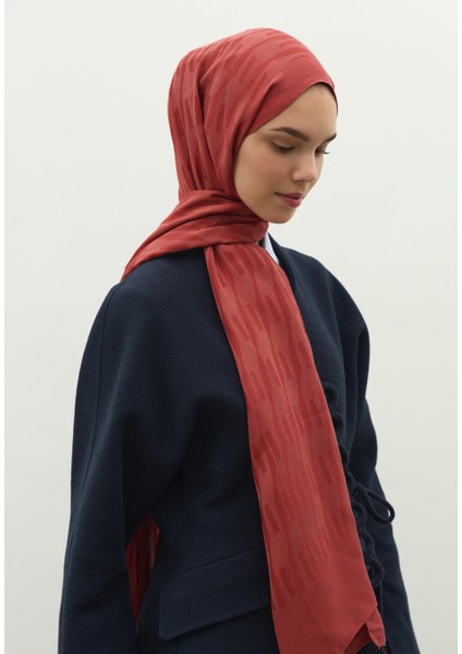 Nara Pamuk Floş Jakarlı Şal Soft Kırmızı fiyatları