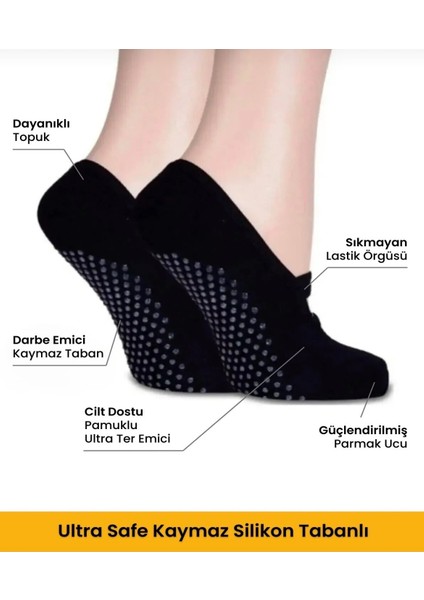 2'li Profesyonel Pilates Yoga Kaydırmaz Silikonlu Çorap