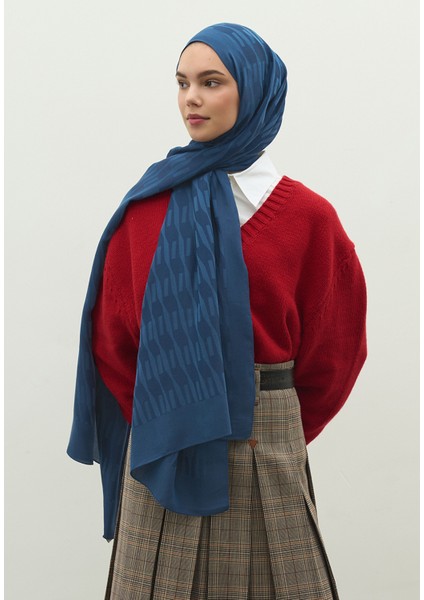 Nara Pamuk Floş Jakarlı Şal Indigo fiyatları