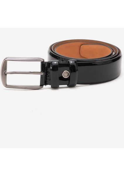 Hakiki Deri 3.5cm Erkek Rugan Klasik Kemer 519 Siyah fiyatları