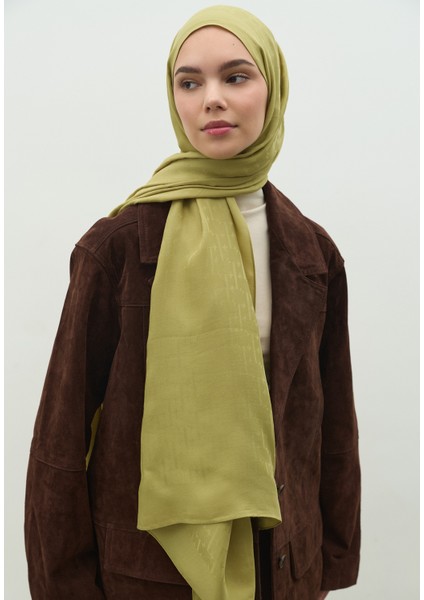 Monogram Pamuk Floş Jakarlı Şal Tatlı Sarı fiyatları