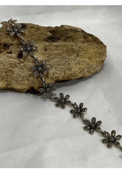 Gümüş Markazit Taşlı Kadın Bileklik