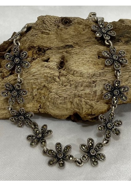 Gümüş Markazit Taşlı Kadın Bileklik modelleri