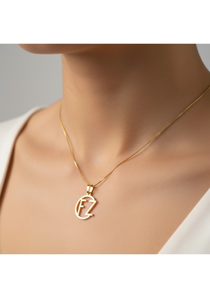 14 Ayar Altın Kolye Ucu F&z GM11570 0.5 gr