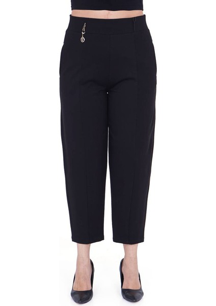 Büyük Beden Mom Yüksek Bel Paça Taş Detaylı Örme Kadın Pantolon indirimleri