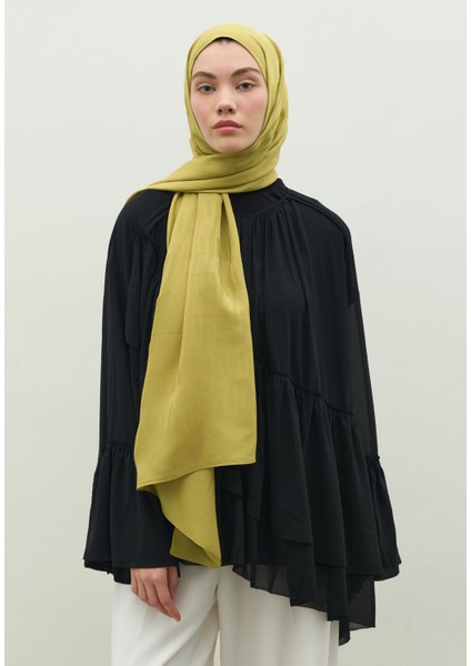 Nara Pamuk Floş Jakarlı Şal Tatlı Sarı modelleri