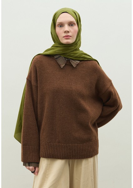 Nara Pamuk Floş Jakarlı Şal Orman