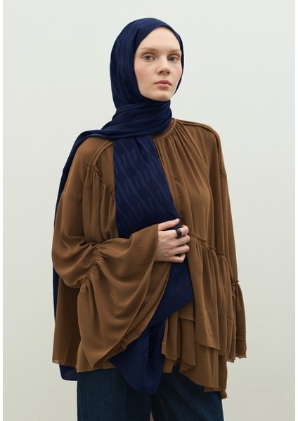 Nara Pamuk Floş Jakarlı Şal Gece Mavisi fiyatları