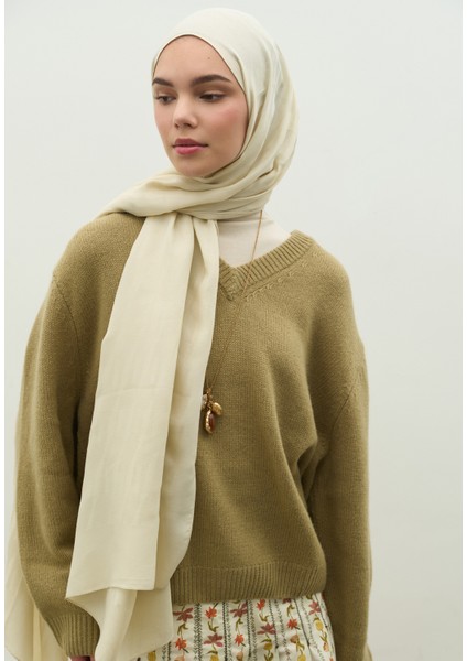 Nara Pamuk Floş Jakarlı Şal Bej modelleri