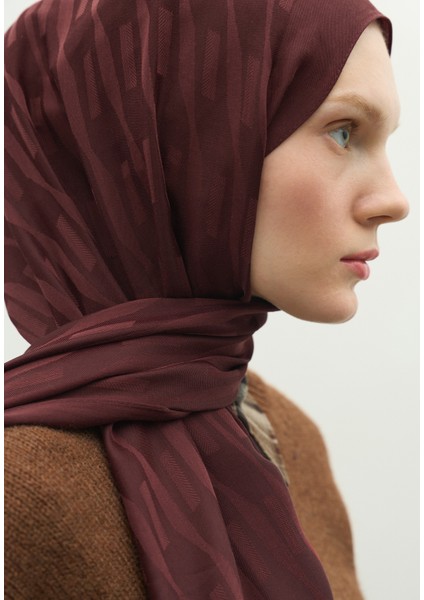 Nara Pamuk Floş Jakarlı Şal Bordo fırsatları